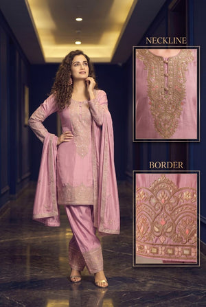 Aurraa Kiyaa Simar Silk Daman Work Farshi Salwar Kameez Set - Amrah Wholesale