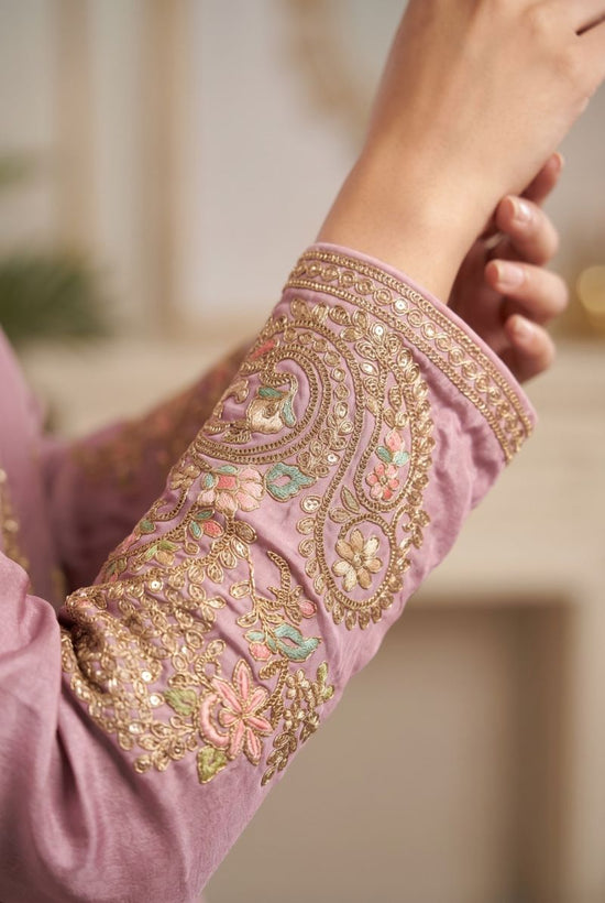 Aurraa Kiyaa Simar Silk Daman Work Farshi Salwar Kameez Set - Amrah Wholesale