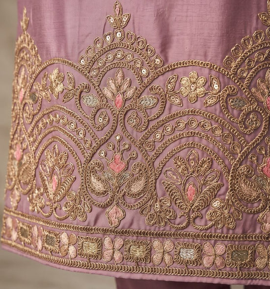 Aurraa Kiyaa Simar Silk Daman Work Farshi Salwar Kameez Set - Amrah Wholesale