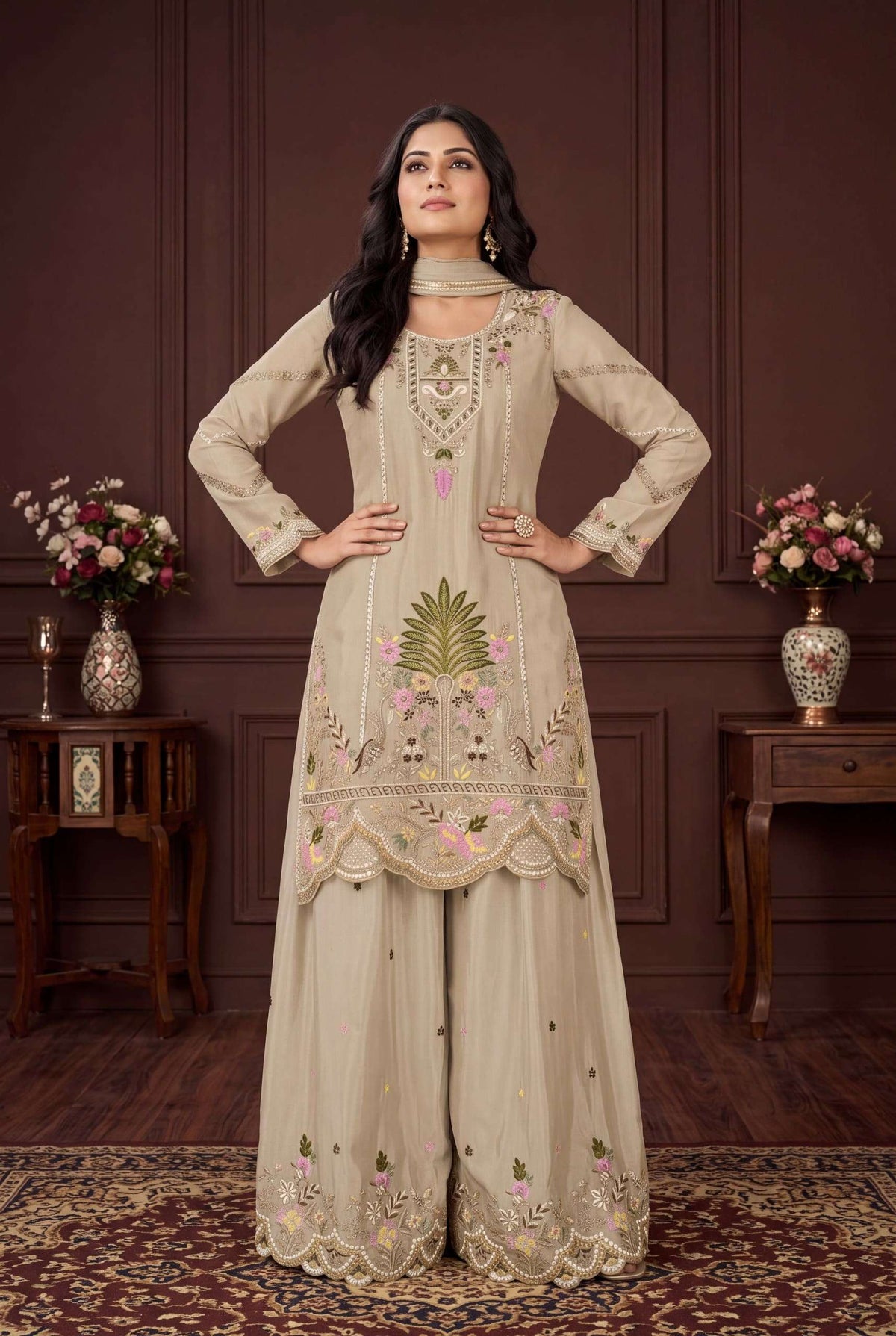 Aurraa Lavya Chinon Salwar Suit Set