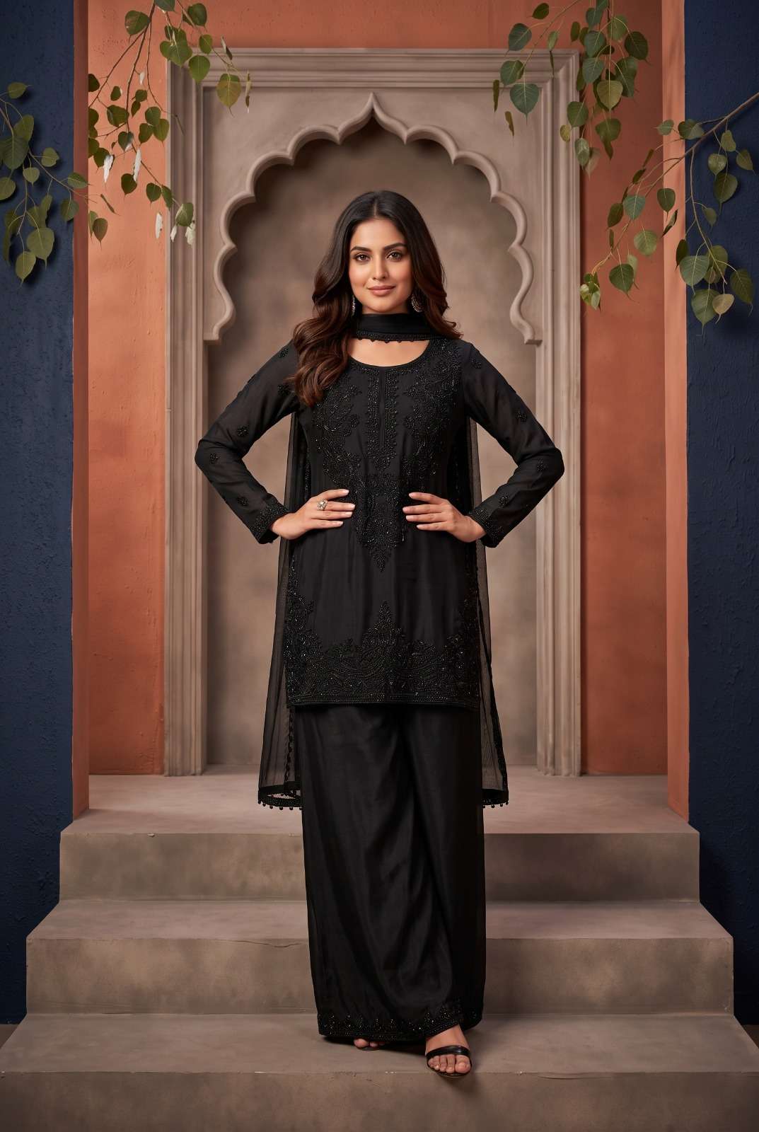 AURRAA LEENA Chinon Stitched Pakistani Suit