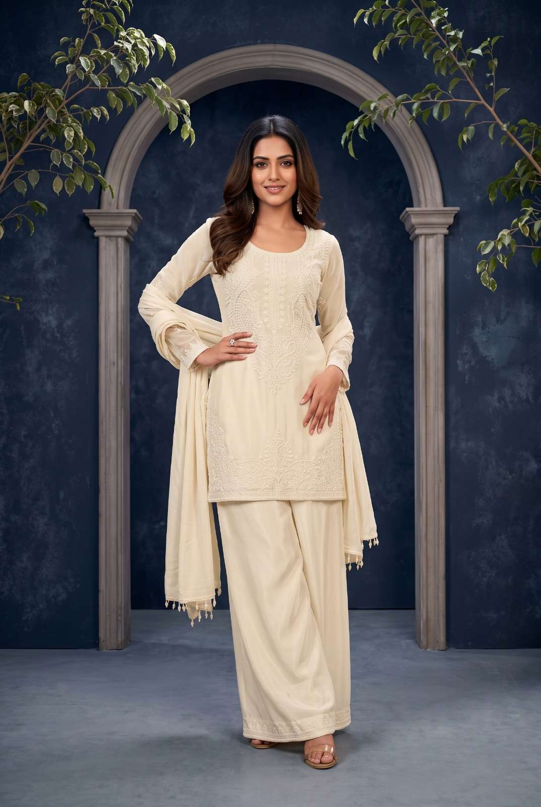 AURRAA LEENA Chinon Stitched Pakistani Suit