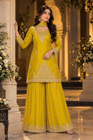 Aurraa Lissa Chinon Ready To Wear Sharara Suit - Amrah Wholesale