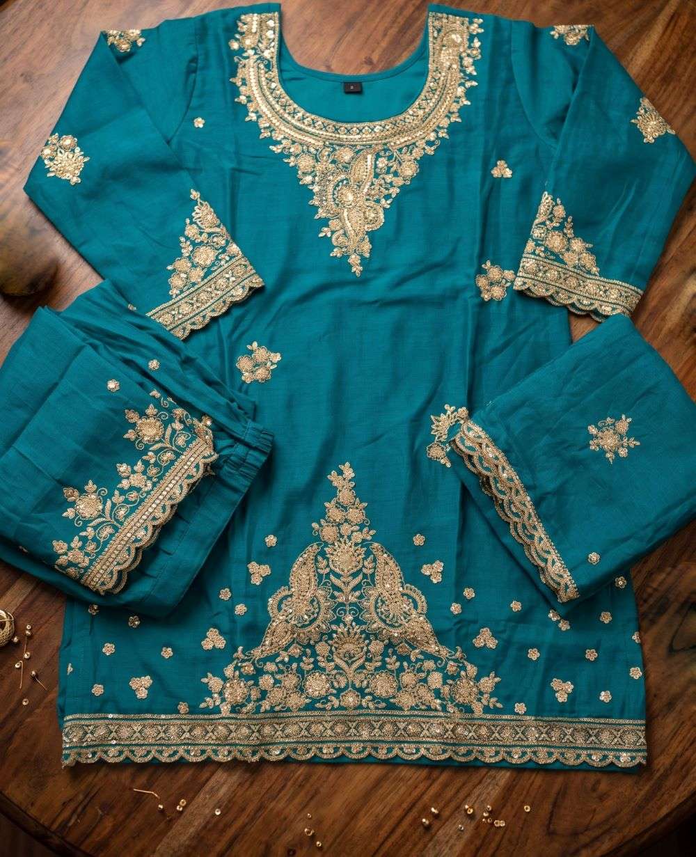 Aurraa Lissa Chinon Ready To Wear Sharara Suit