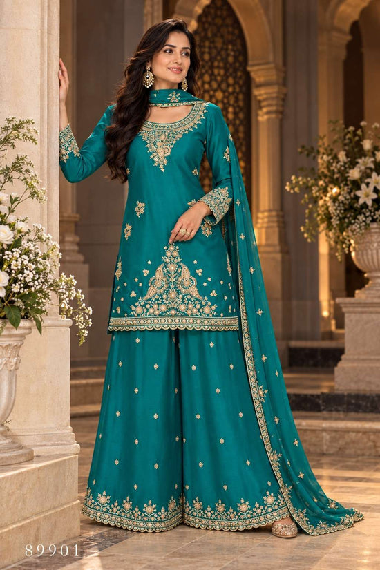 Aurraa Lissa Chinon Ready To Wear Sharara Suit