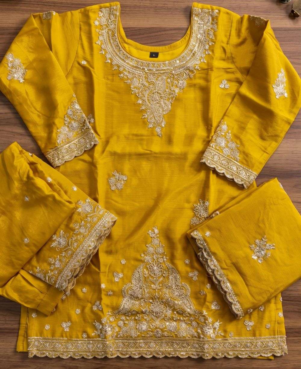 Aurraa Lissa Chinon Ready To Wear Sharara Suit