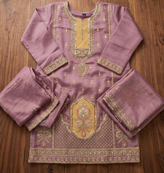 AURRAA RADHIKA 01 TO 03 Series Salsa Silk Embroidered Dresses