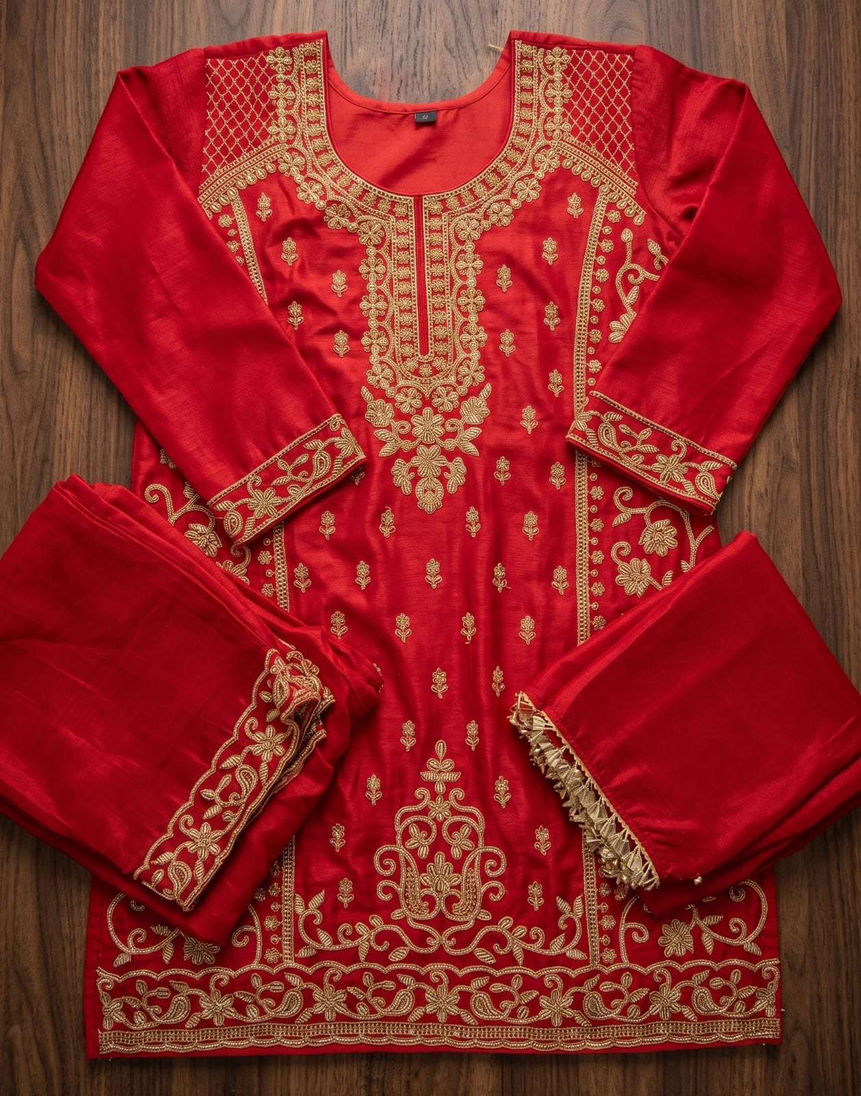 AURRAA REEMA Chinon Stitched Embroidered Dresses
