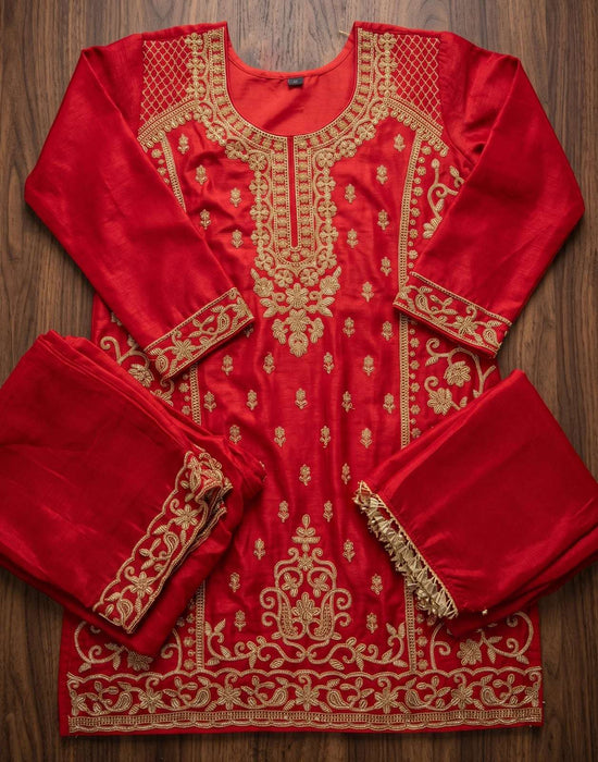AURRAA REEMA Chinon Stitched Embroidered Dresses