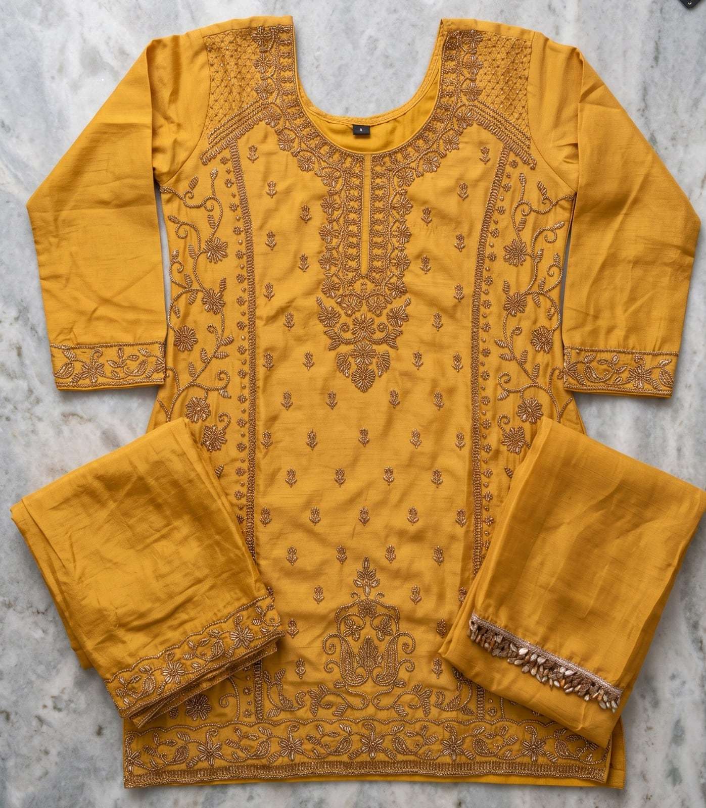 AURRAA REEMA Chinon Stitched Embroidered Dresses