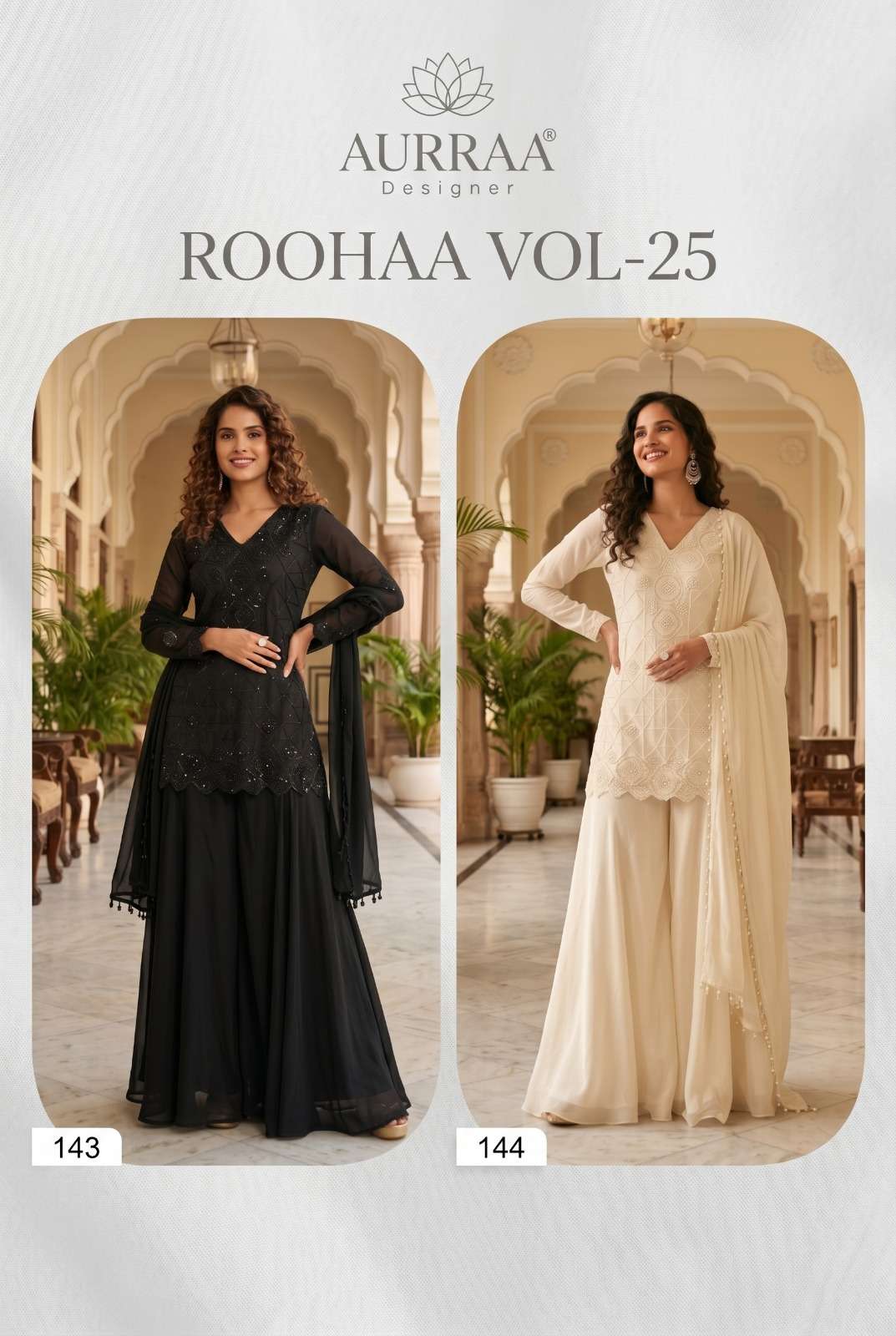 Aurraa Roohaa Vol-25 Chinon Heavy Embroidery Stitched Salwar Suit Set
