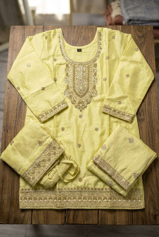 Aurraa Shikhaa Chinon Stitched Sharara Dresses Set - Amrah Wholesale