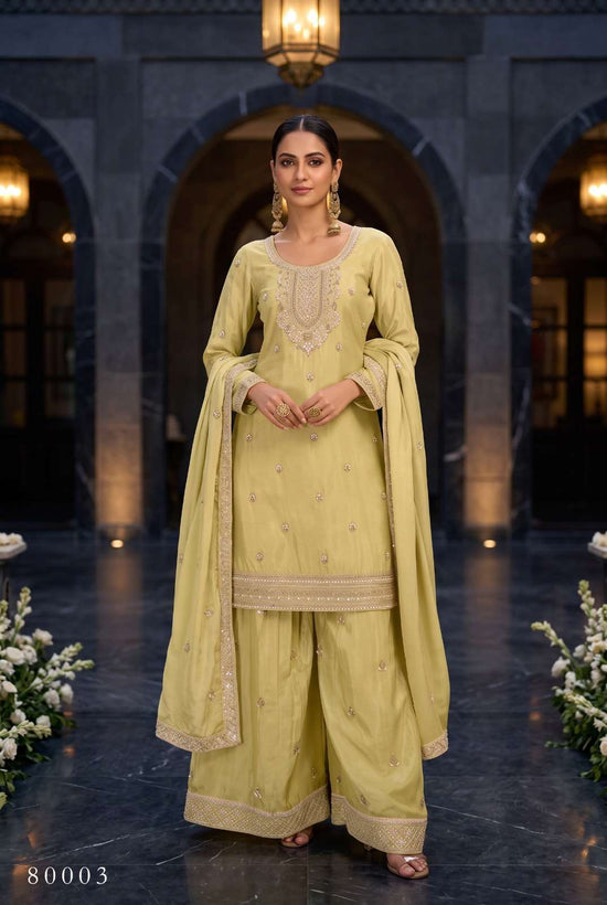 Aurraa Shikhaa Chinon Stitched Sharara Dresses Set - Amrah Wholesale