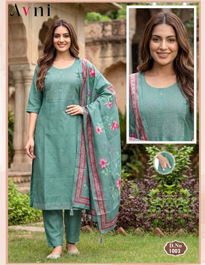 Avni Vol 2 Kurti Pant Dupatta Set Wholesale Catalogue - Amrah Wholesale