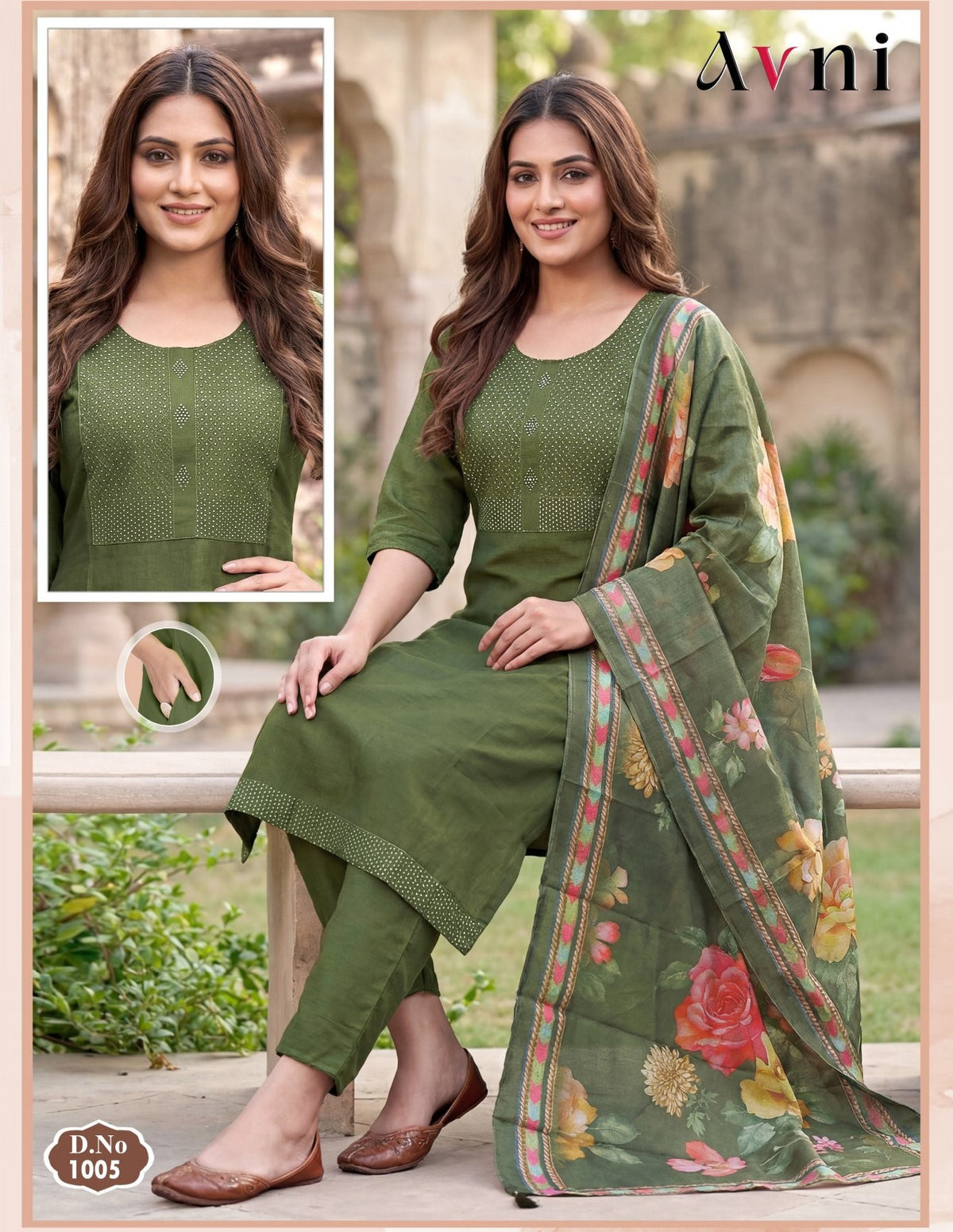 Avni Vol 2 Kurti Pant Dupatta Set Wholesale Catalogue - Amrah Wholesale