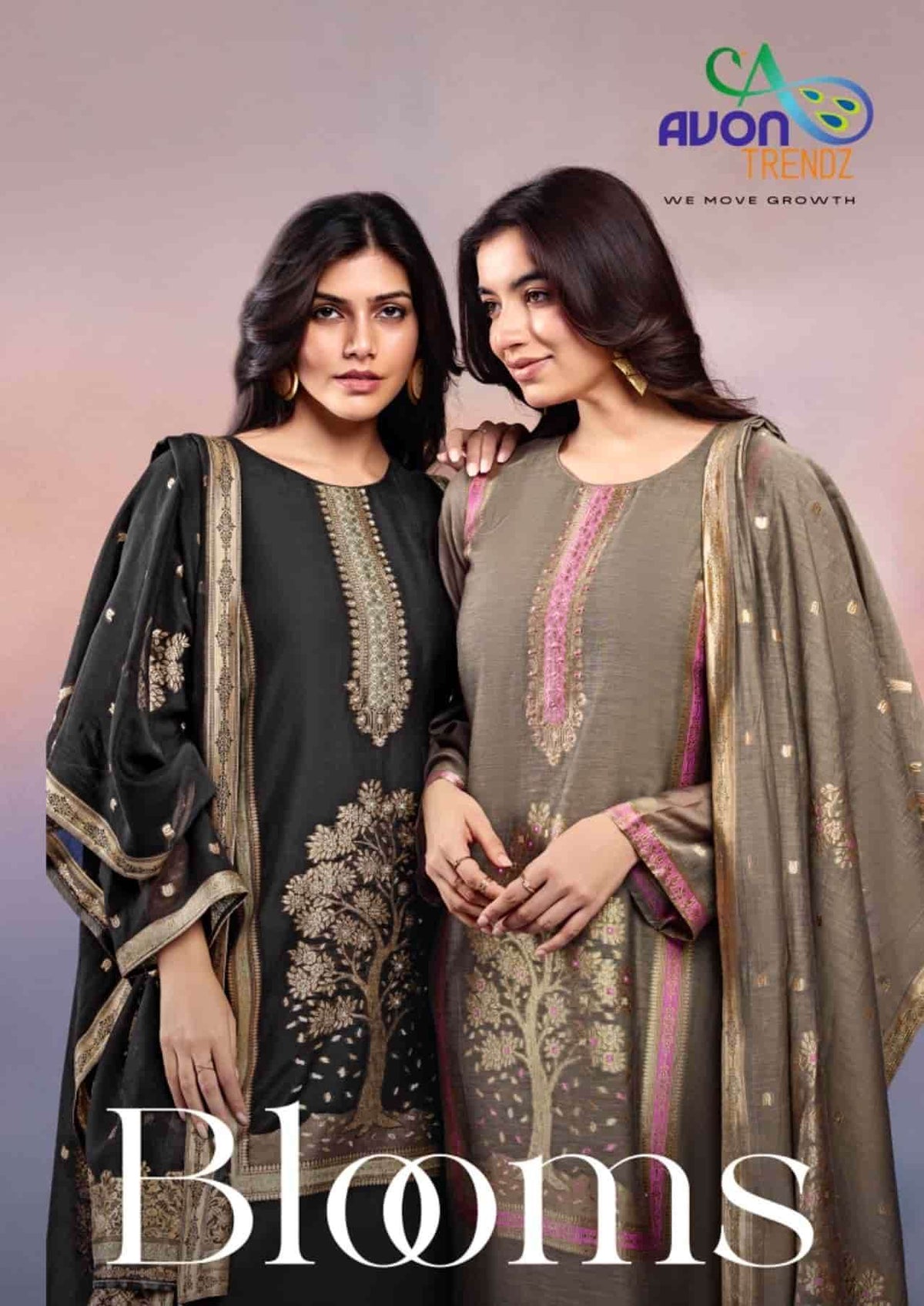 Avon Trendz Blooms Mul Mul Woven Dress Material