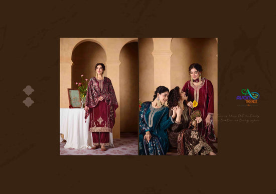 Avon Trendz Crystal Exclusive Designs Velvet Dress Material
