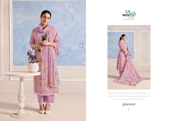 Avon Trendz Flora Premium Cotton Dress Material - Amrah Wholesale