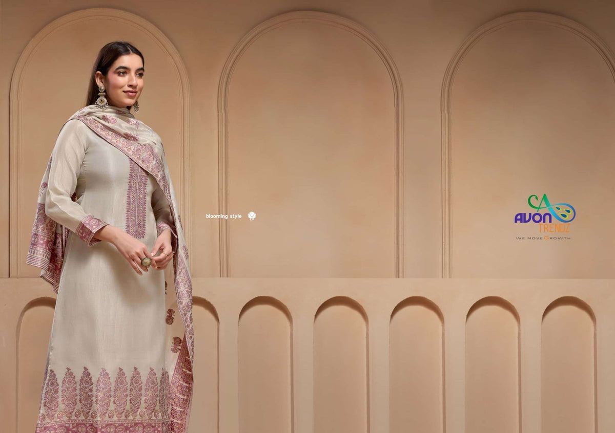 Avon Trendz Jashn Tissue Silk Dress Material - Amrah Wholesale