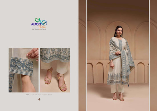 Avon Trendz Jashn Tissue Silk Dress Material - Amrah Wholesale