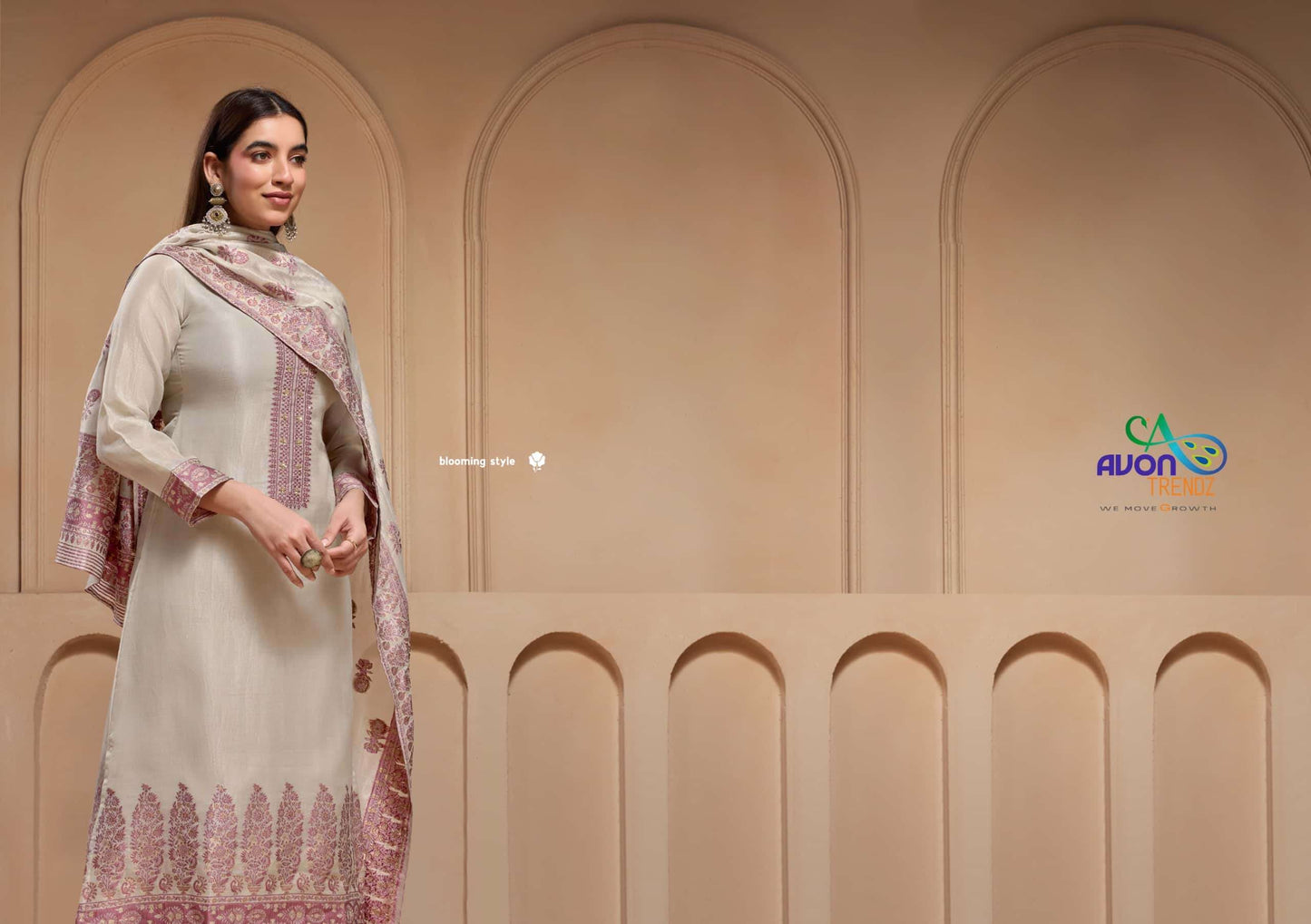Avon Trendz Jashn Tissue Silk Dress Material