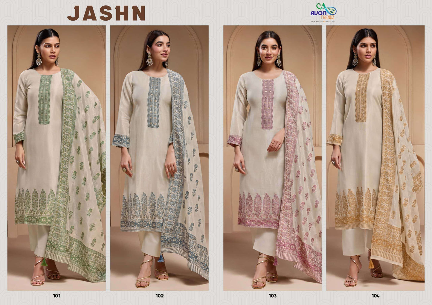 Avon Trendz Jashn Tissue Silk Dress Material