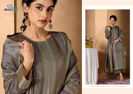 Avon Trendz Jiyara Pure Silk Jacquard Dress Material
