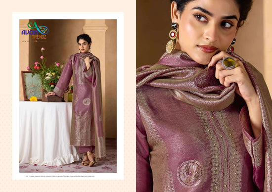 Avon Trendz Jiyara Pure Silk Jacquard Dress Material
