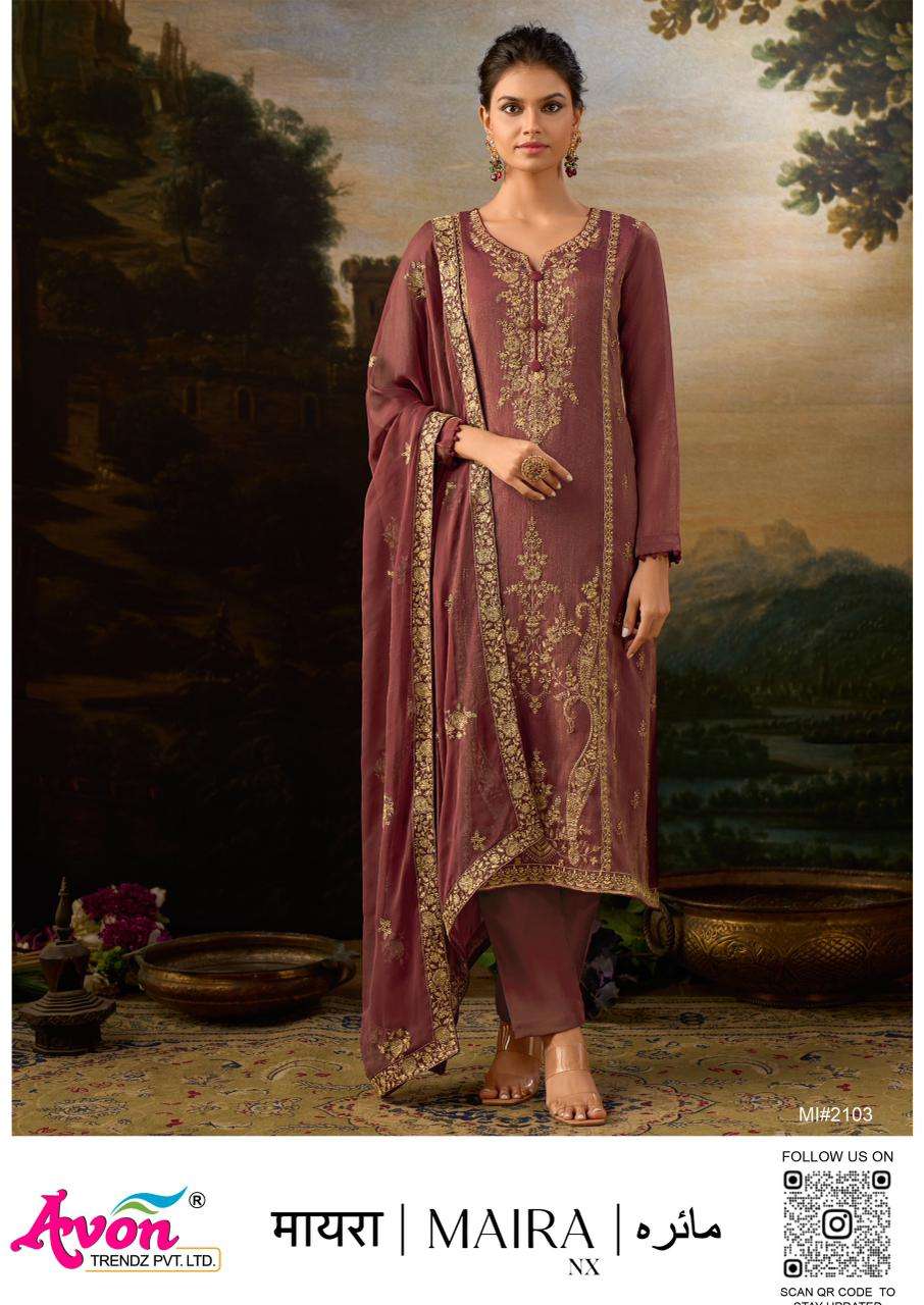 Avon Trendz Maira Nx Silk Designer Dress Material - Amrah Wholesale