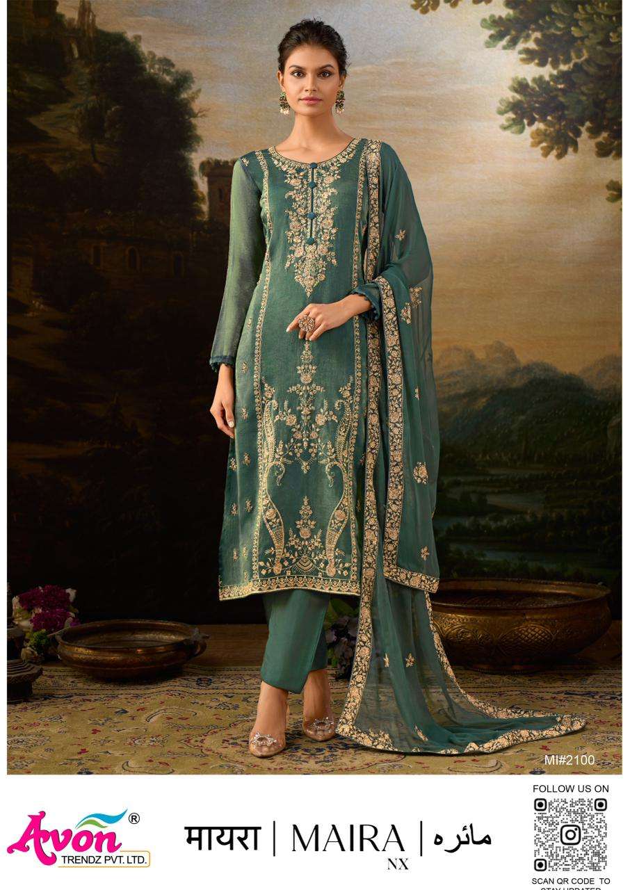 Avon Trendz Maira Nx Silk Designer Dress Material - Amrah Wholesale