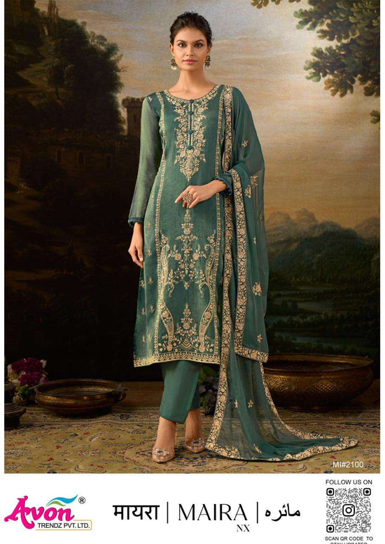 Avon Trendz Maira Nx Silk Designer Dress Material - Amrah Wholesale