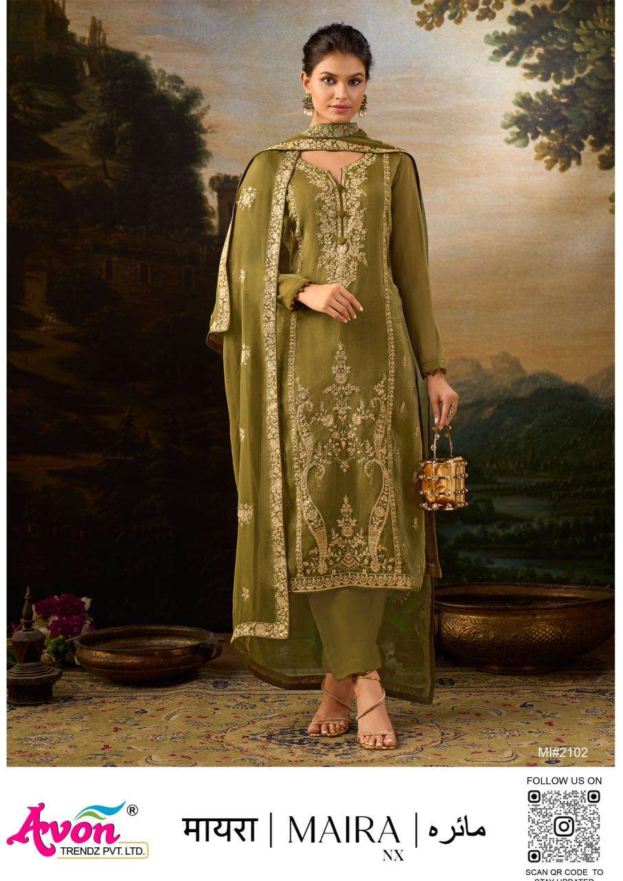 Avon Trendz Maira Nx Silk Designer Dress Material - Amrah Wholesale