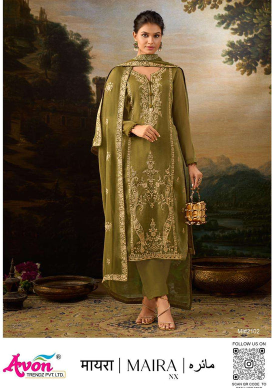 Avon Trendz Maira Nx Silk Designer Dress Material - Amrah Wholesale