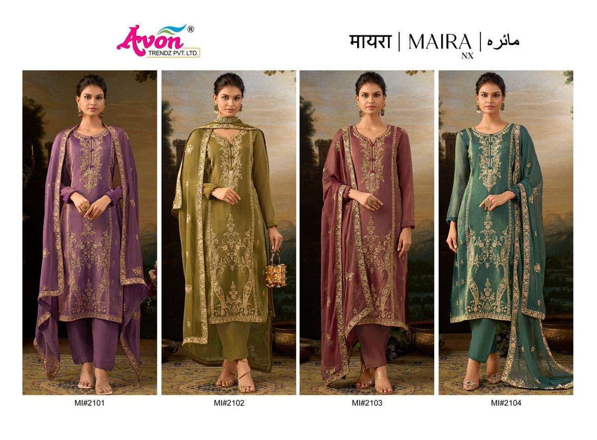 Avon Trendz Maira Nx Silk Designer Dress Material - Amrah Wholesale