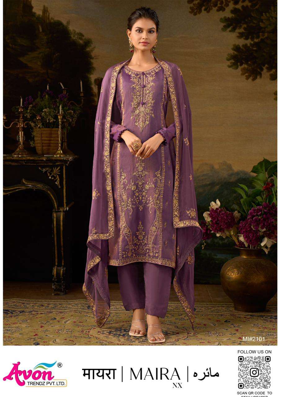 Avon Trendz Maira Nx Silk Designer Dress Material - Amrah Wholesale