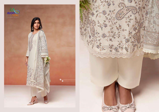 Avon Trendz Paisley Linen Dress Material - Amrah Wholesale
