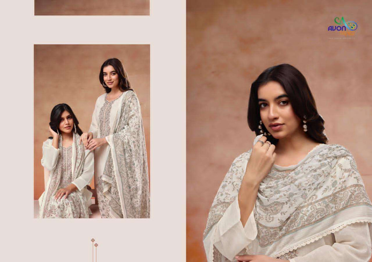 Avon Trendz Paisley Linen Dress Material - Amrah Wholesale