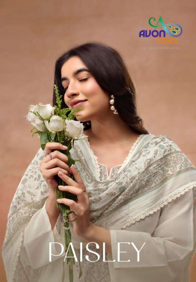 Avon Trendz Paisley Linen Dress Material - Amrah Wholesale