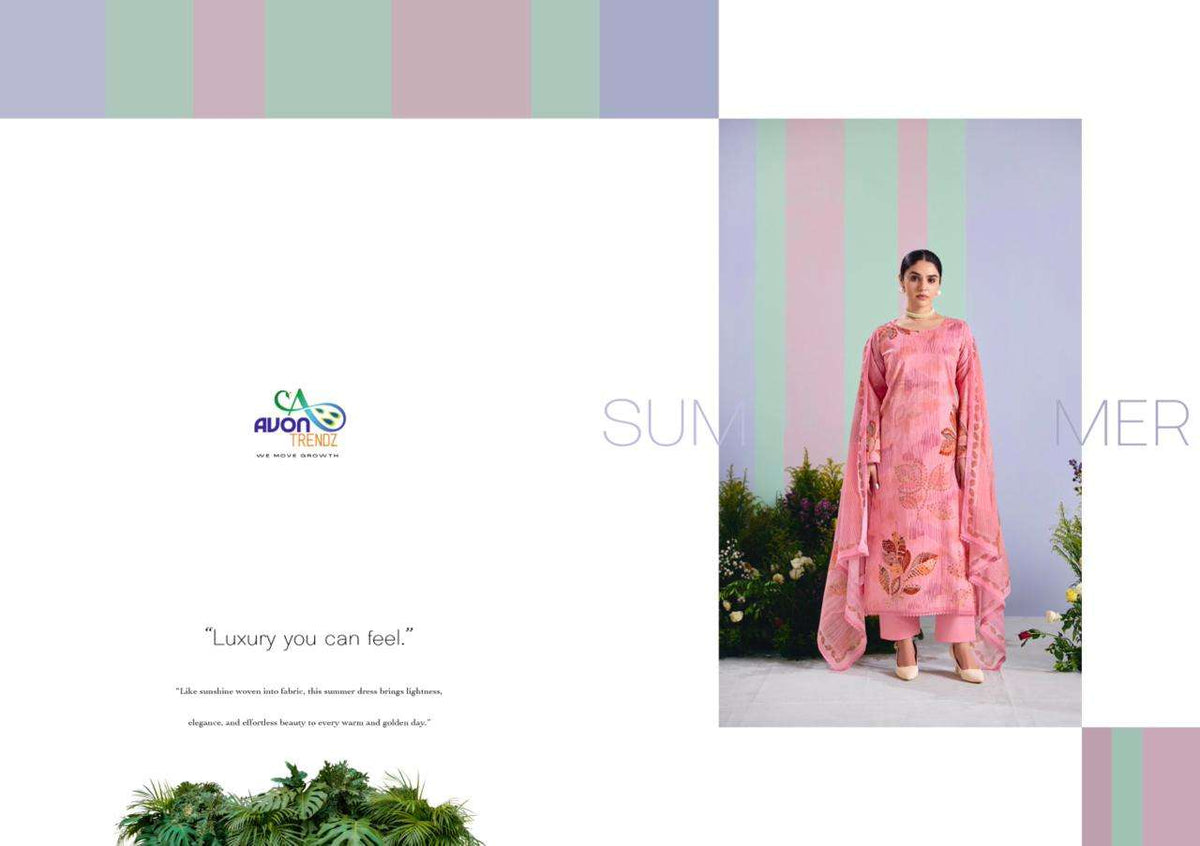 Avon Trendz Rangrez Summer Cotton Dress Material - Amrah Wholesale