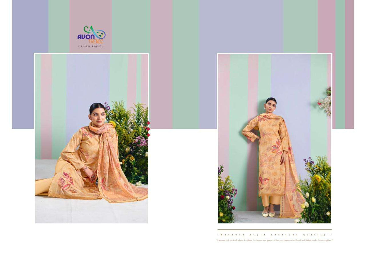 Avon Trendz Rangrez Summer Cotton Dress Material - Amrah Wholesale