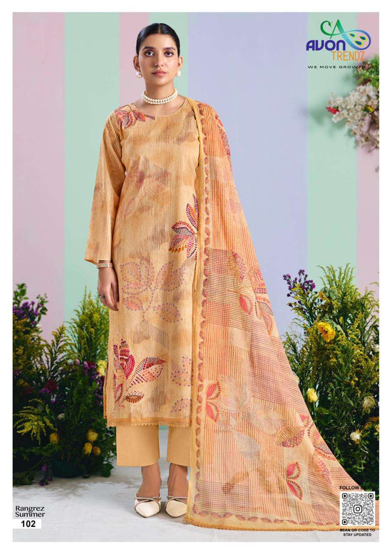 Avon Trendz Rangrez Summer Cotton Dress Material - Amrah Wholesale