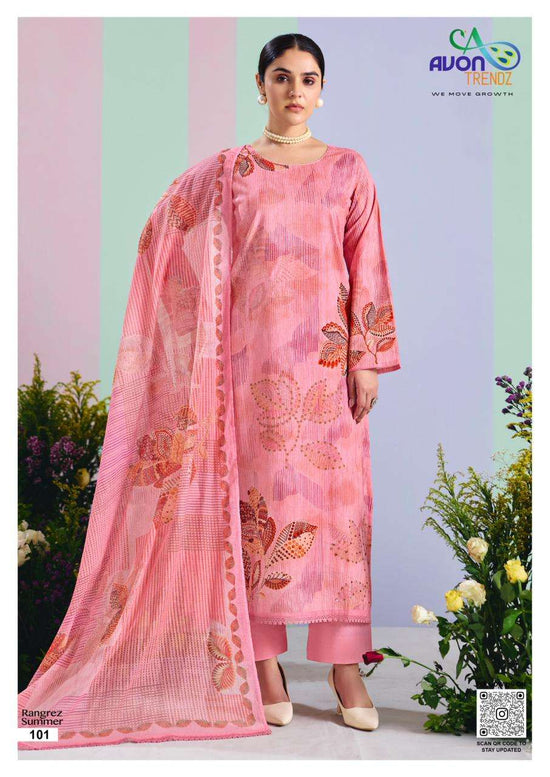 Avon Trendz Rangrez Summer Cotton Dress Material - Amrah Wholesale