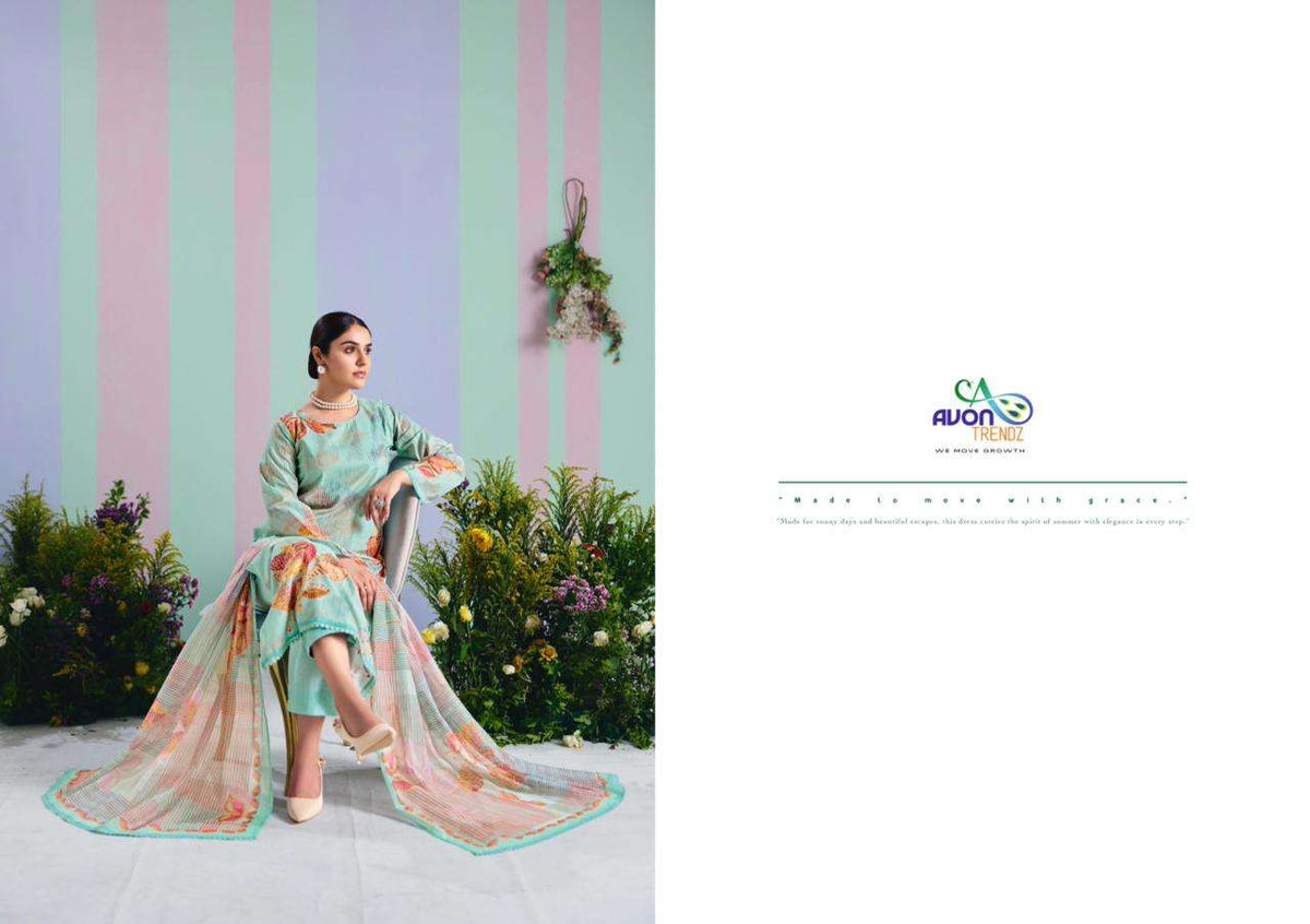 Avon Trendz Rangrez Summer Cotton Dress Material - Amrah Wholesale