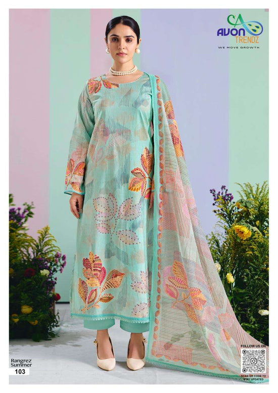 Avon Trendz Rangrez Summer Cotton Dress Material - Amrah Wholesale