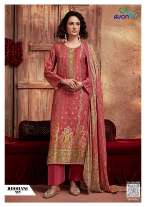 Avon Trendz Roohani Woven Swarovski Dress Material