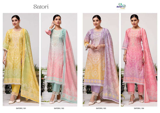 Avon Trendz Satori Cotton Dress Material - Amrah Wholesale
