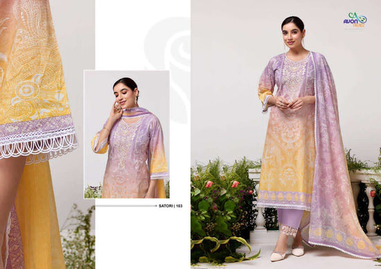 Avon Trendz Satori Cotton Dress Material - Amrah Wholesale