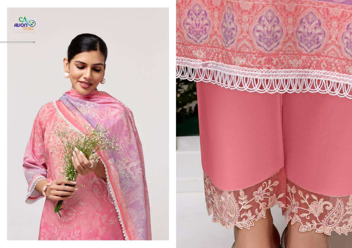 Avon Trendz Satori Cotton Dress Material - Amrah Wholesale