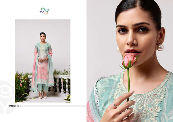 Avon Trendz Satori Cotton Dress Material - Amrah Wholesale