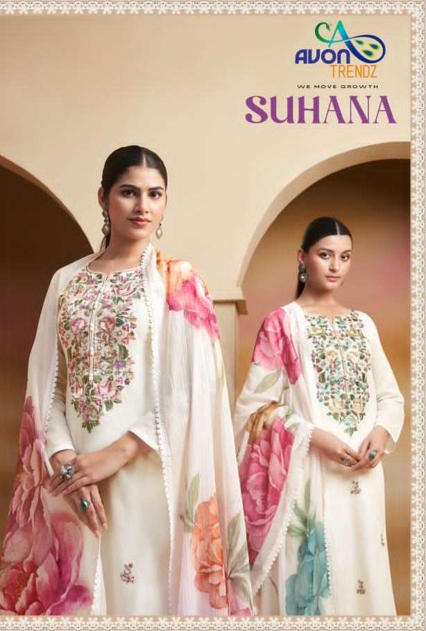 Avon Trendz Suhana Linen Pakistani Suit - Amrah Wholesale